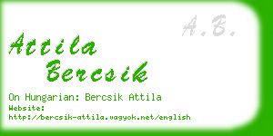 attila bercsik business card